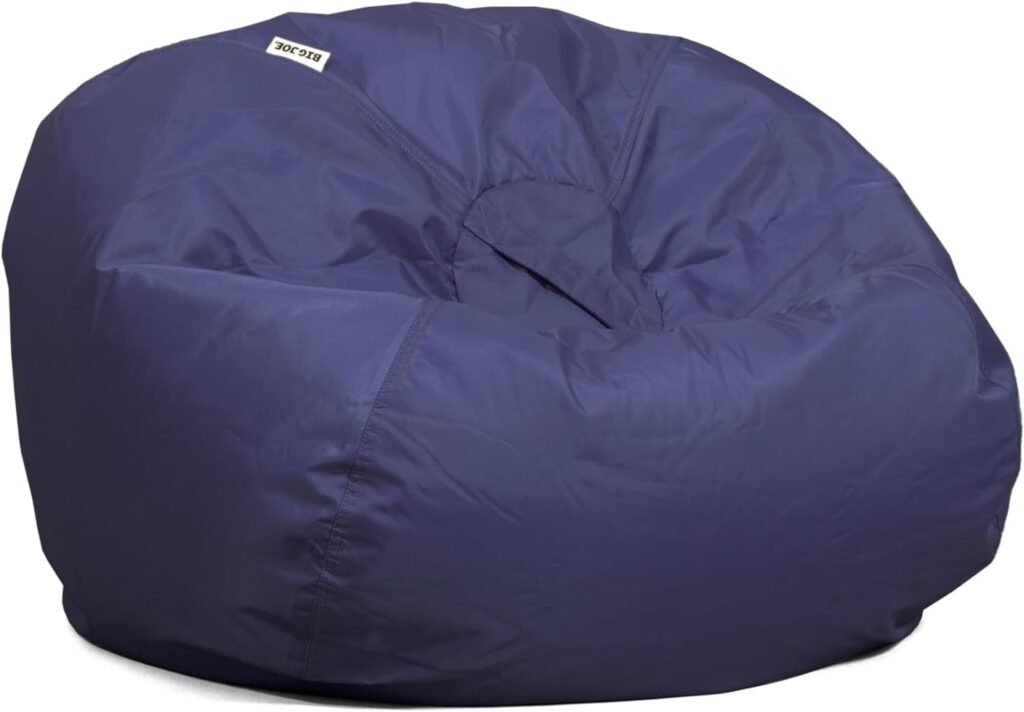 Big Joe Classic Bean Bag Chair, Navy Smartmax, Durable Polyester Nylon Blend, 2 feet Round