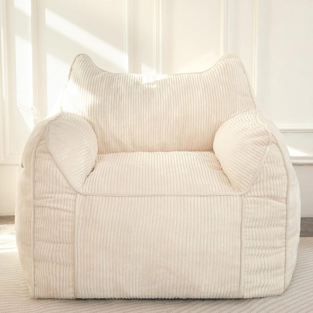 Bean Bag Chair Sofa High-Density Foam Filled BeanBag Chairs, Modern Accent Chair Ultra Soft Sofa Chair for Living Room, Bedroom