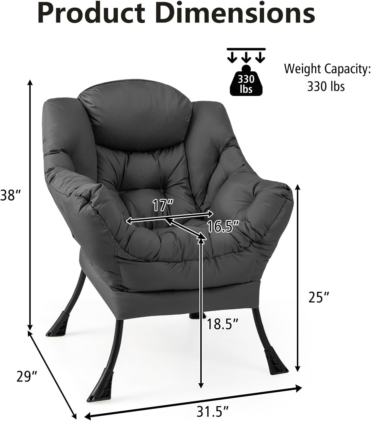 Giantex Lazy Chair with Ottoman Review