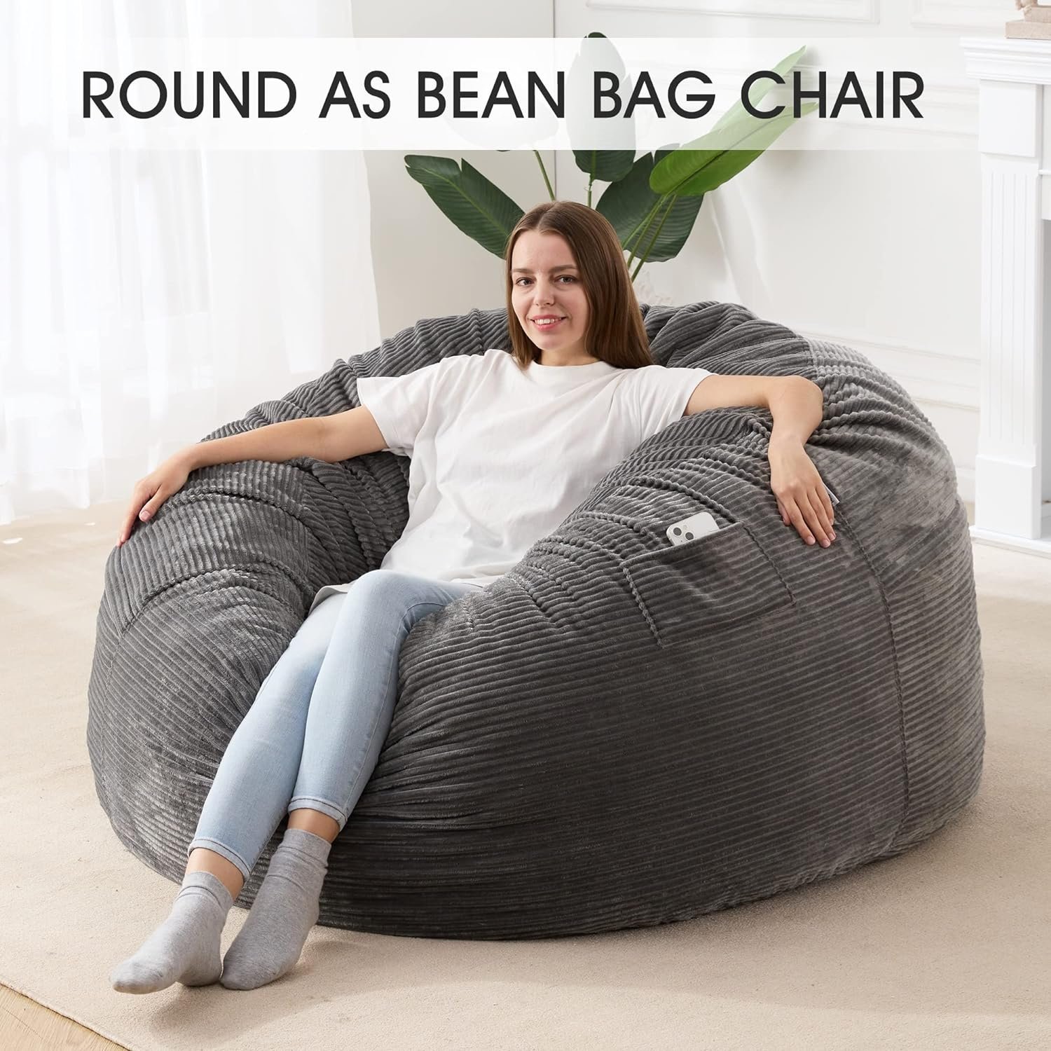 Homguava Chenille Bean Bag Chair Review